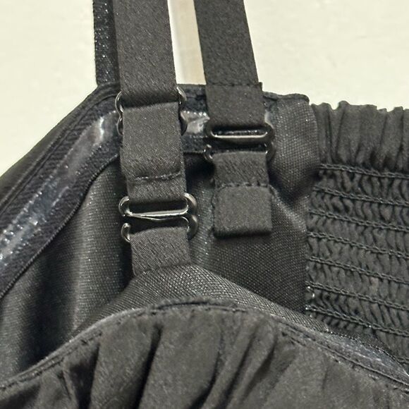 Jessica Simpson Black Formal Maxi Dress Removed Straps Size 14W - Picture 6 of 8